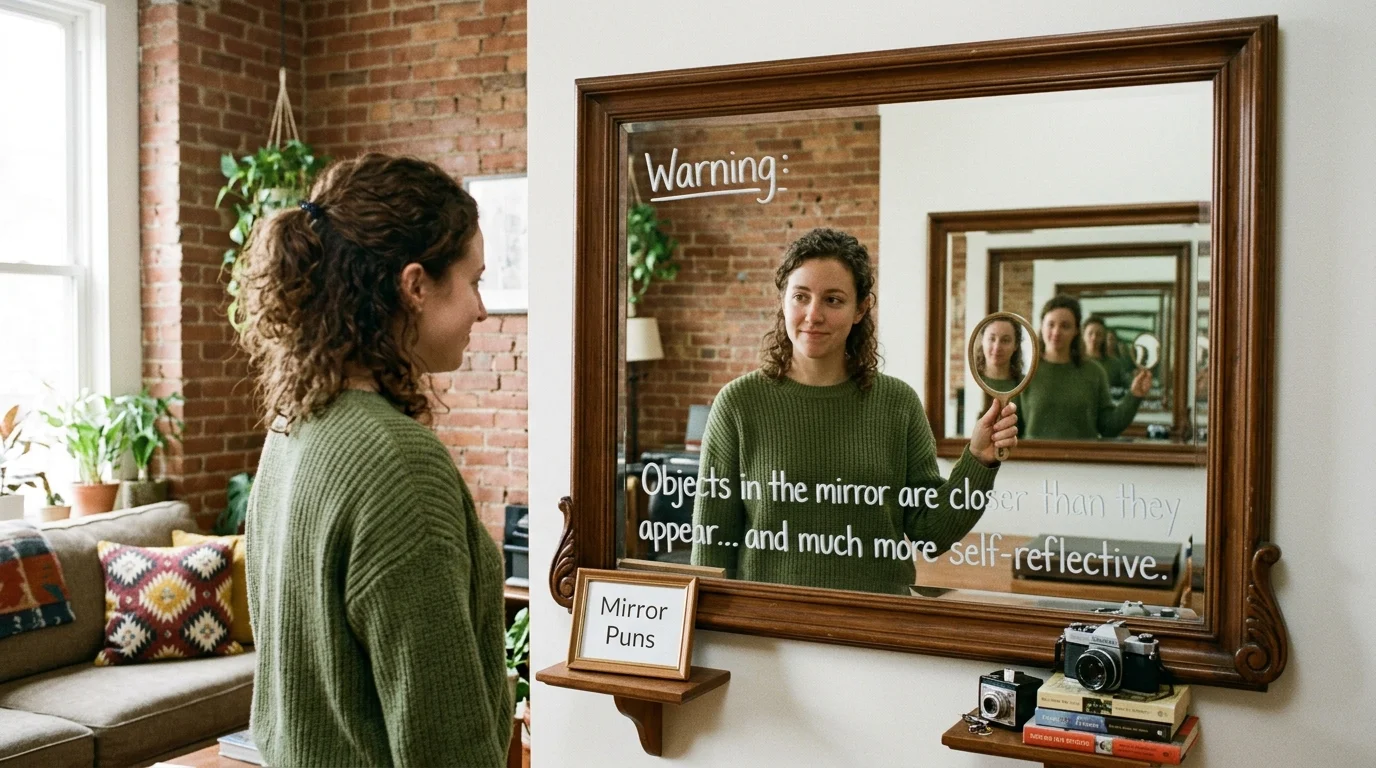 Funny Home Décor Mirror Puns