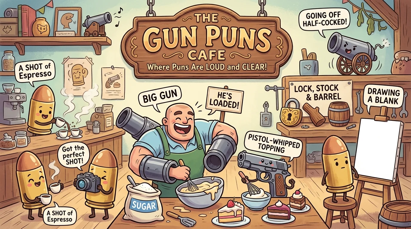 Gun Pun Caption Ideas for Social Media