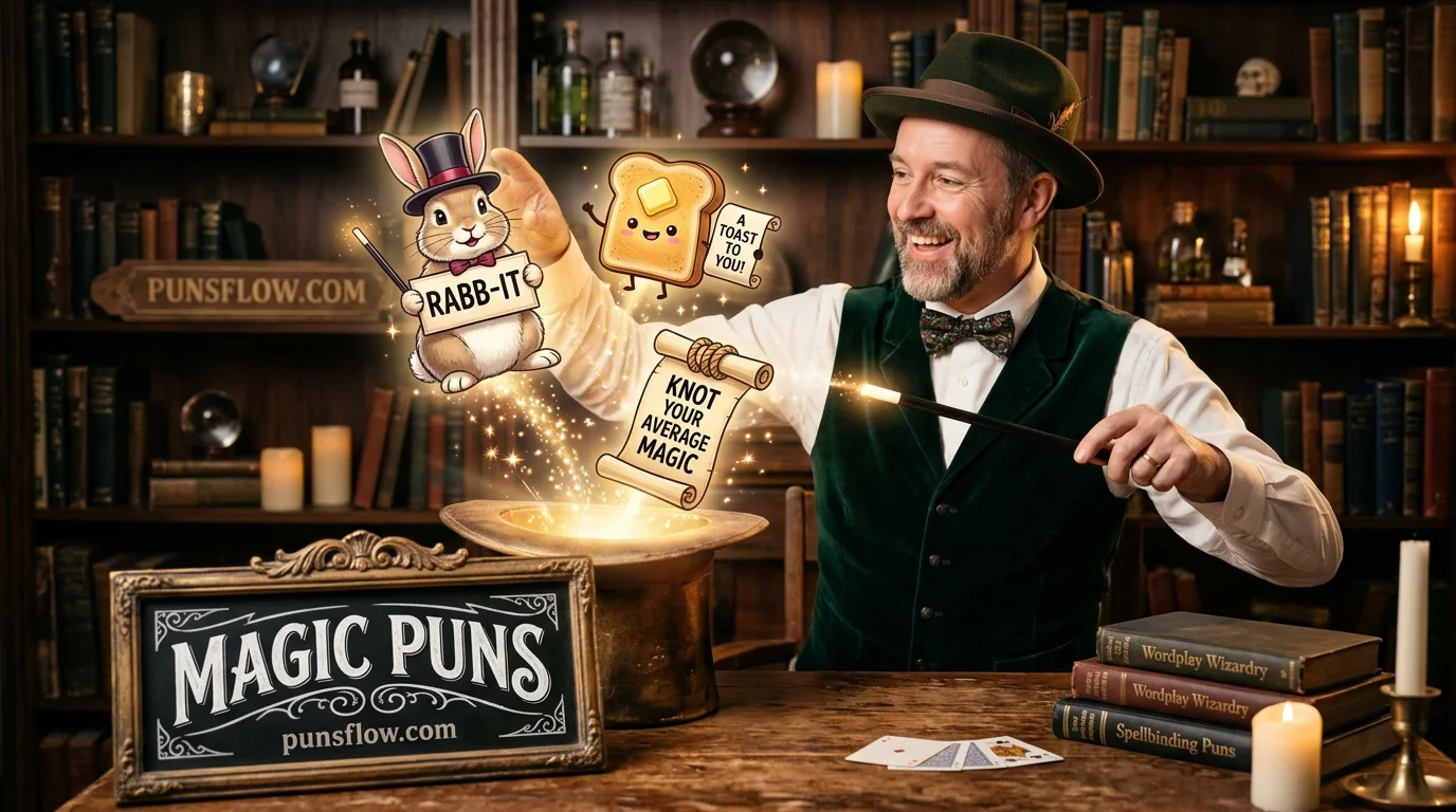Magic Caption Puns for Social Media