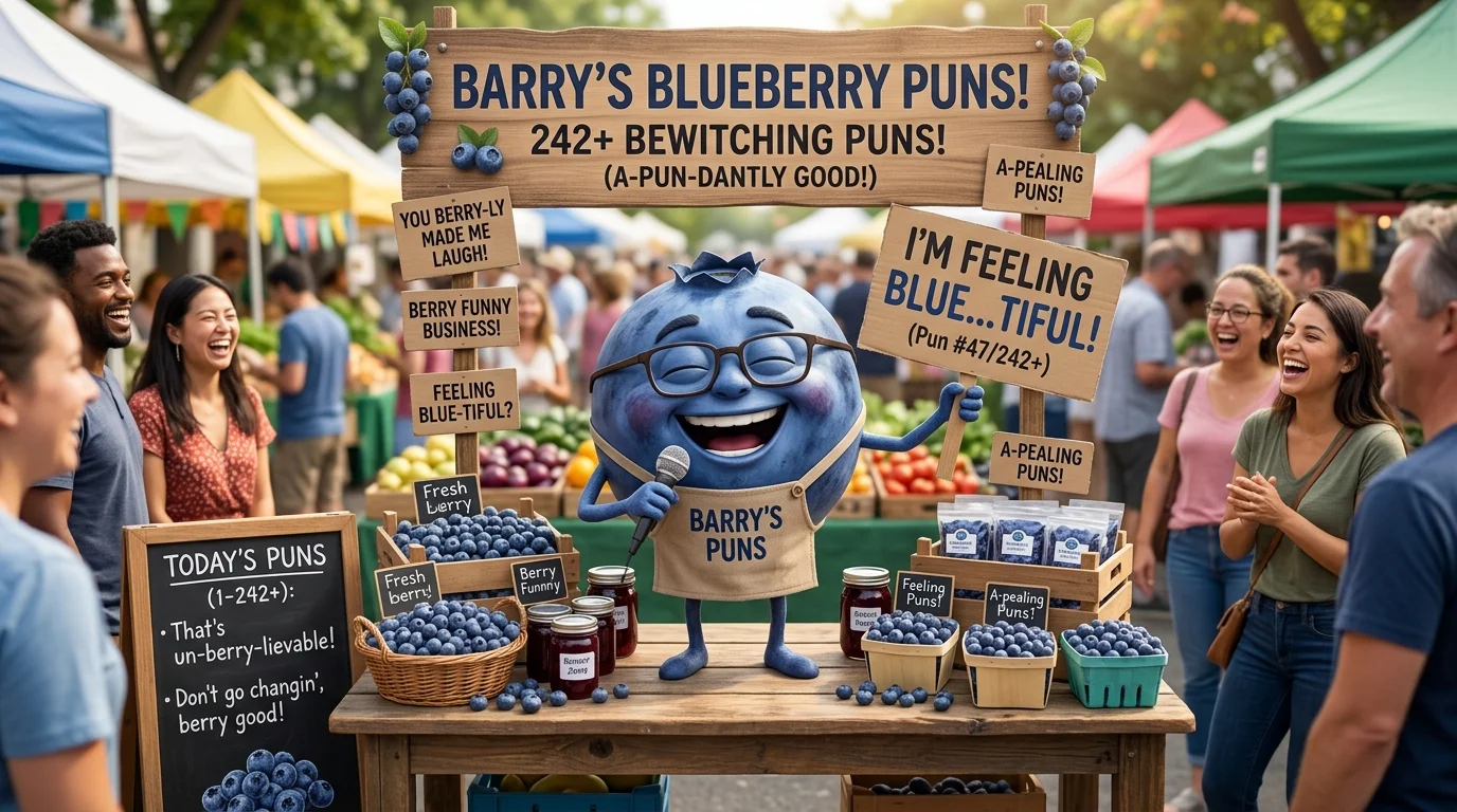 Short Blueberry Puns