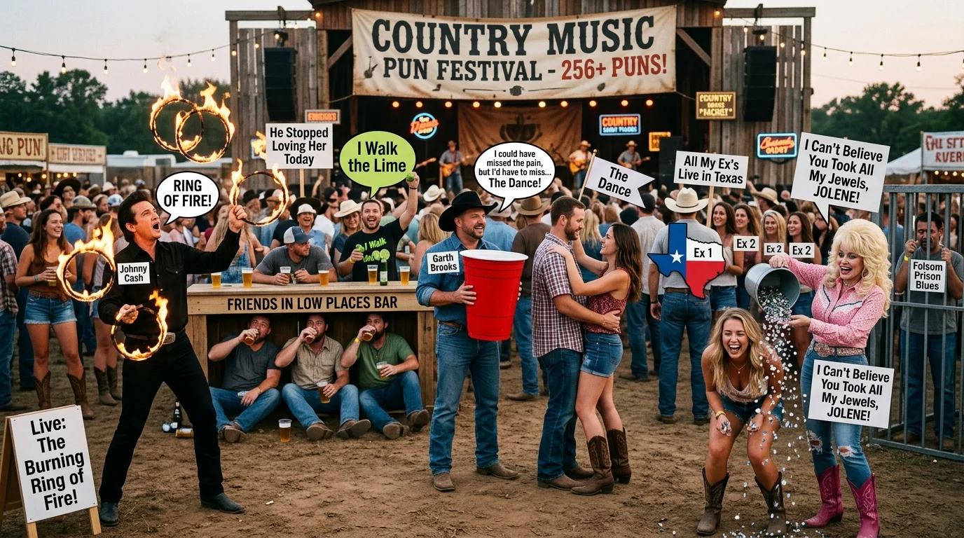Short Country Music Puns