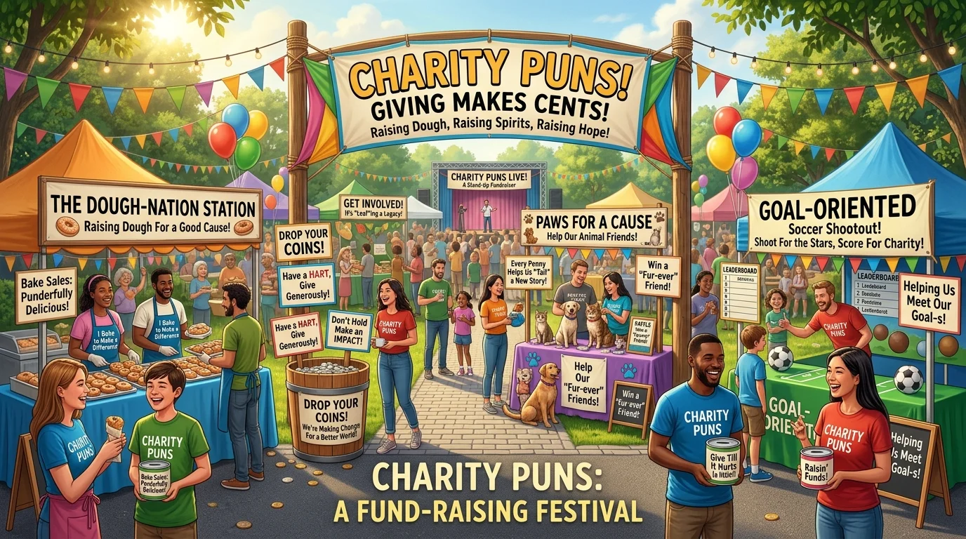 Ultra Short Charity Puns