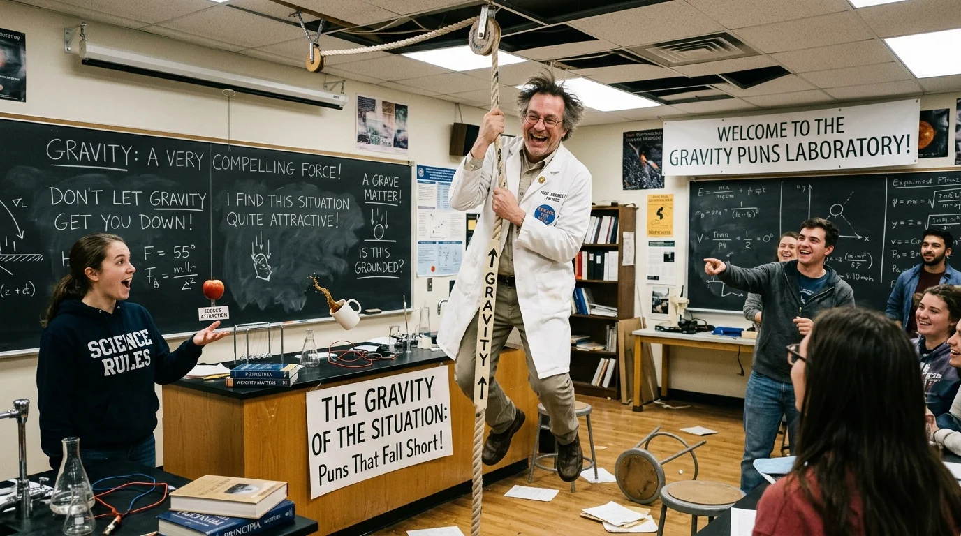 Ultra Short Gravity Puns