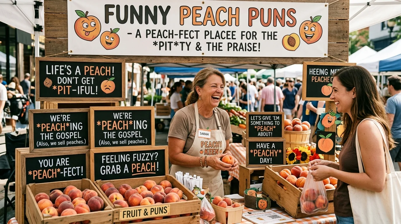 Cute Peach Puns