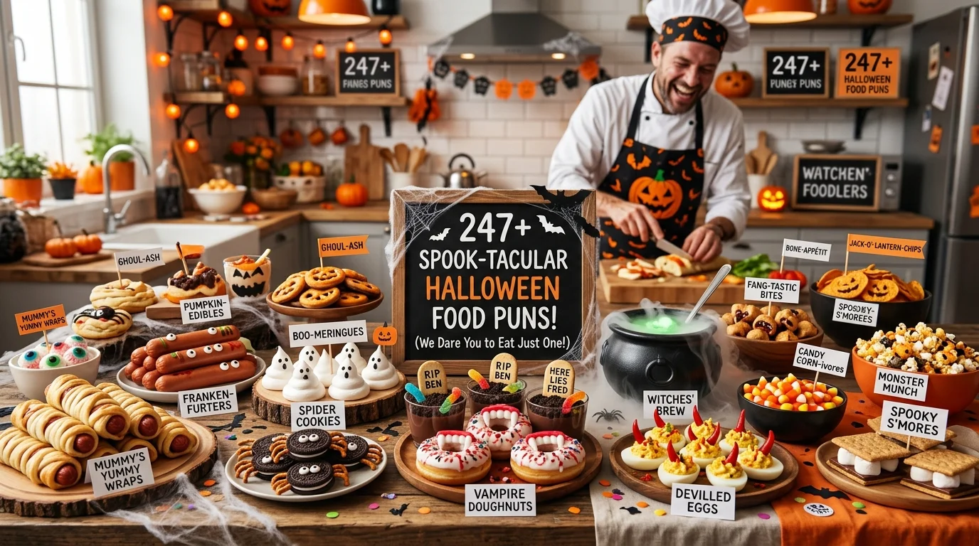 Short Halloween Food Puns