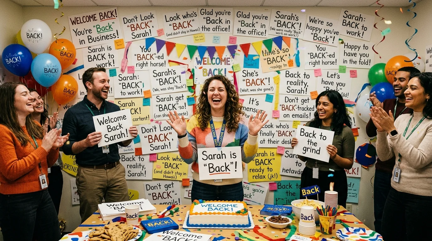 Short Welcome Back Puns