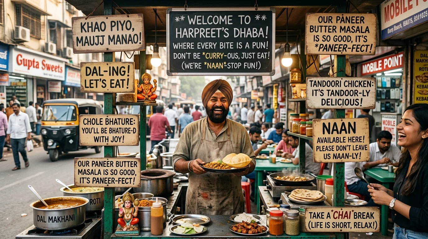 Social Media Indian Food Puns