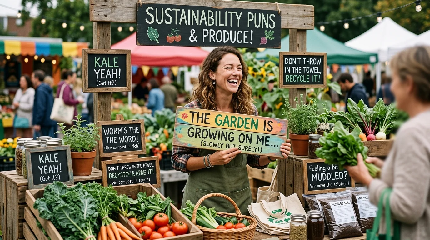 Sustainability Caption Puns