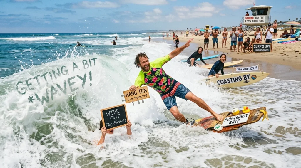 surfing puns